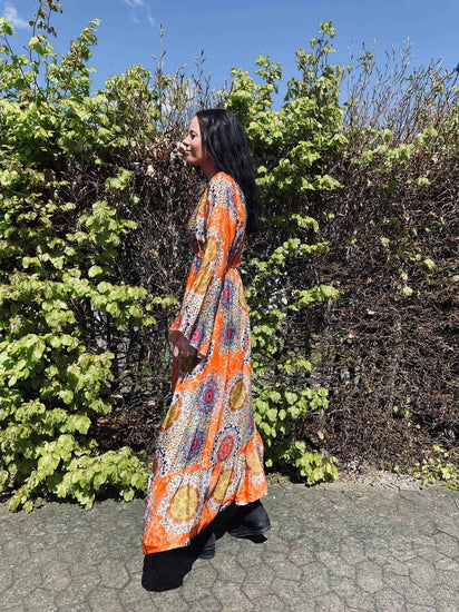 Summerdress Orange - S/M - VIAMAJA.DK