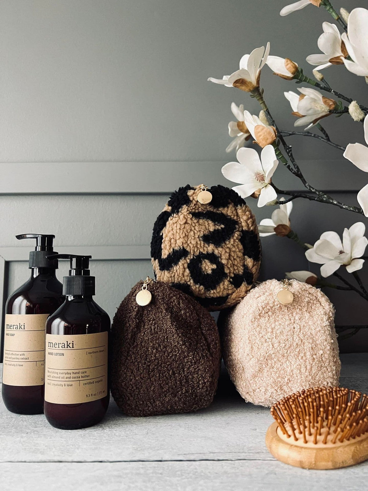 Toilettaske - Beige plys - VIAMAJA.DK